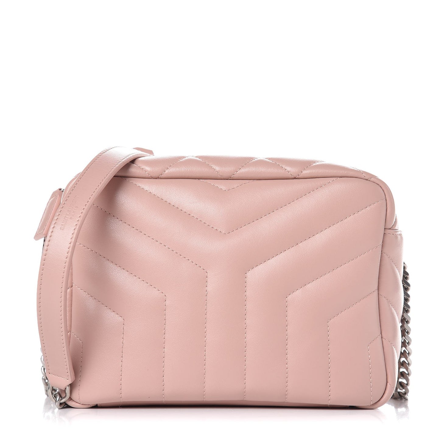 Calfskin Y Quilted Monogram Small Loulou Bowling Bag Pale Pink