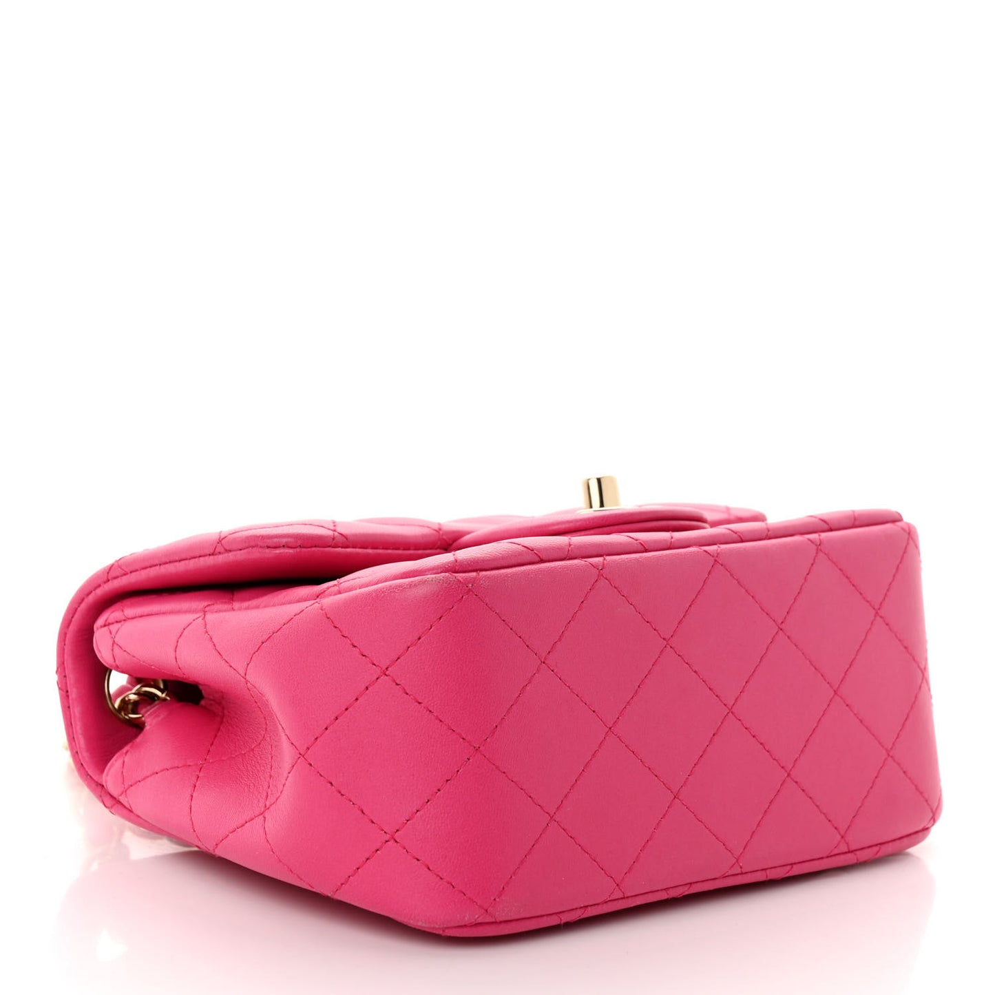 Lambskin Quilted Mini Square Flap Pink