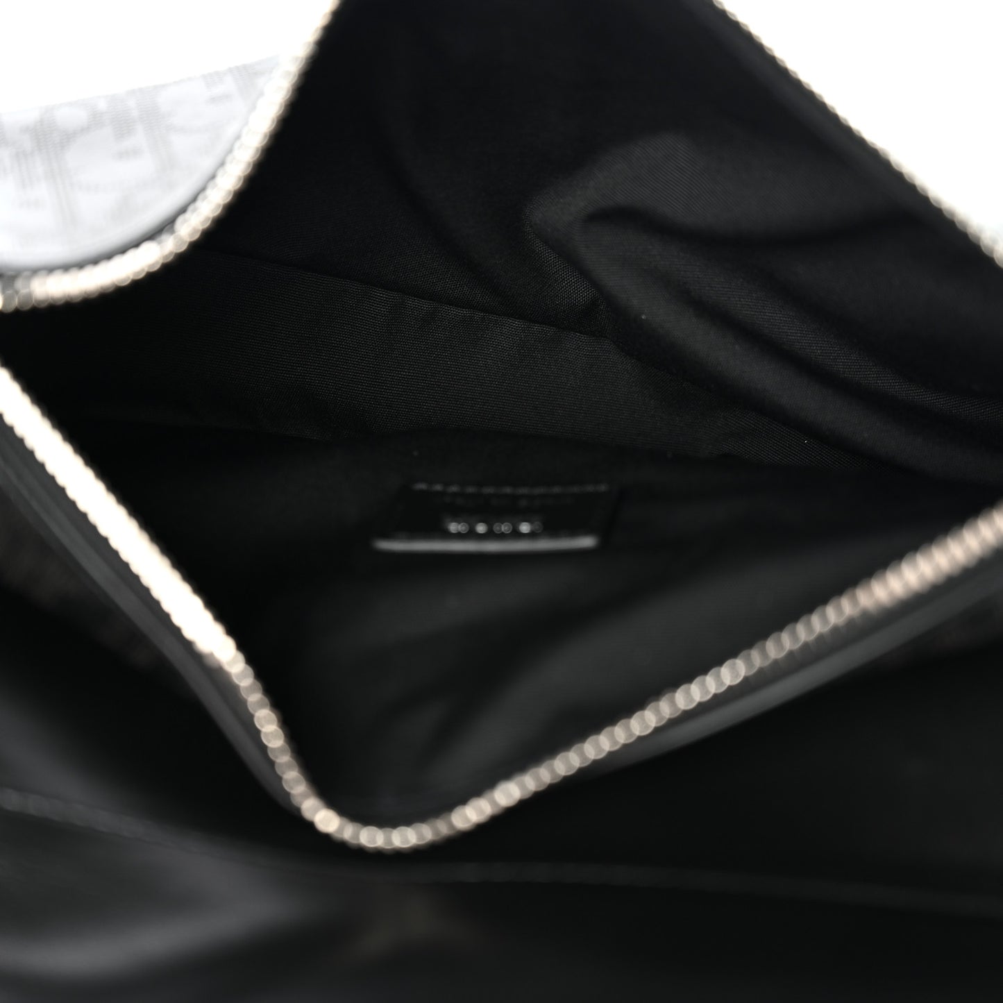 Calfskin Perforated Oblique Galaxy Mens Saddle Bag Black