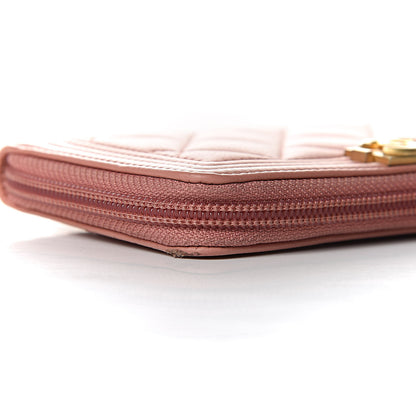 Chanel Caviar Quilted Boy Small Zip Around Wallet Pink 7 of 14
