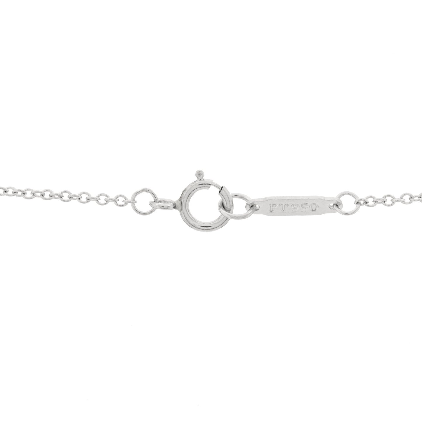 Platinum Diamond .12ct Fleur De Lis Key Pendant Necklace