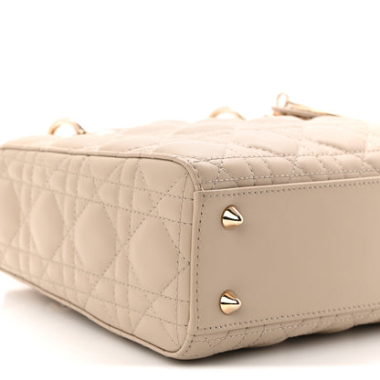 Christian Dior Lambskin Cannage Small My ABCDior Lady Dior Hazelnut 9 of 10