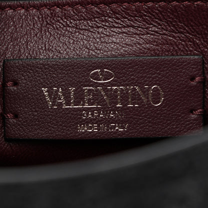 Valentino Garavani Wool Calfskin Medium Rockstud Flip Lock Crossbody Bag Black 6 of 9