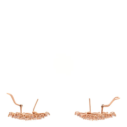 Parker & West by FASHIONPHILE 18K Rose Gold Pink Diamond Cluster Earrings 3 of 5