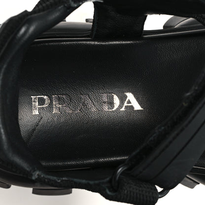 Prada Rubber Nylon Velcro Womens Cloudbust Thunder 50mm Sandals 37 Black 8 of 9