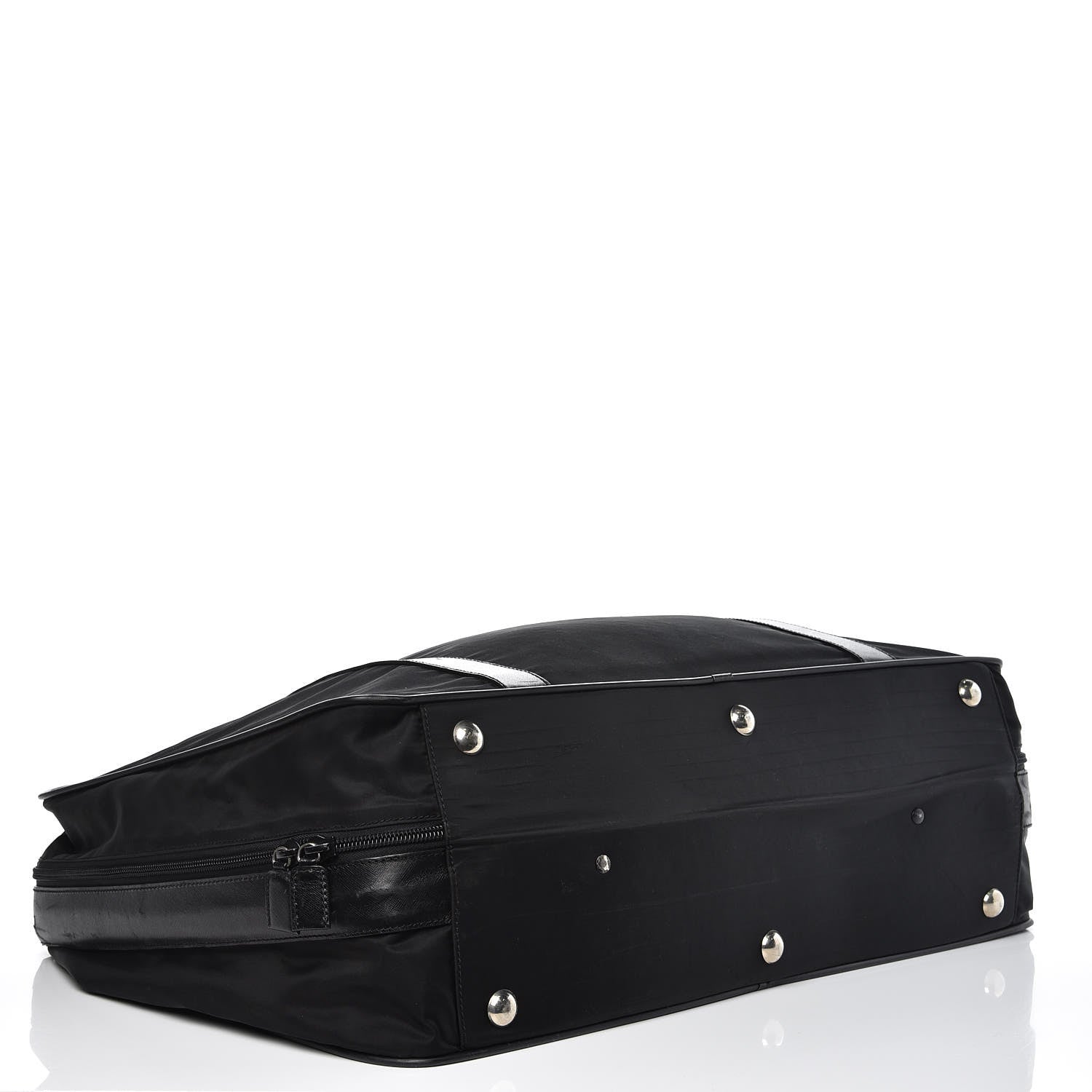 Prada Tessuto Nylon Saffiano Luggage Black 4 of 19