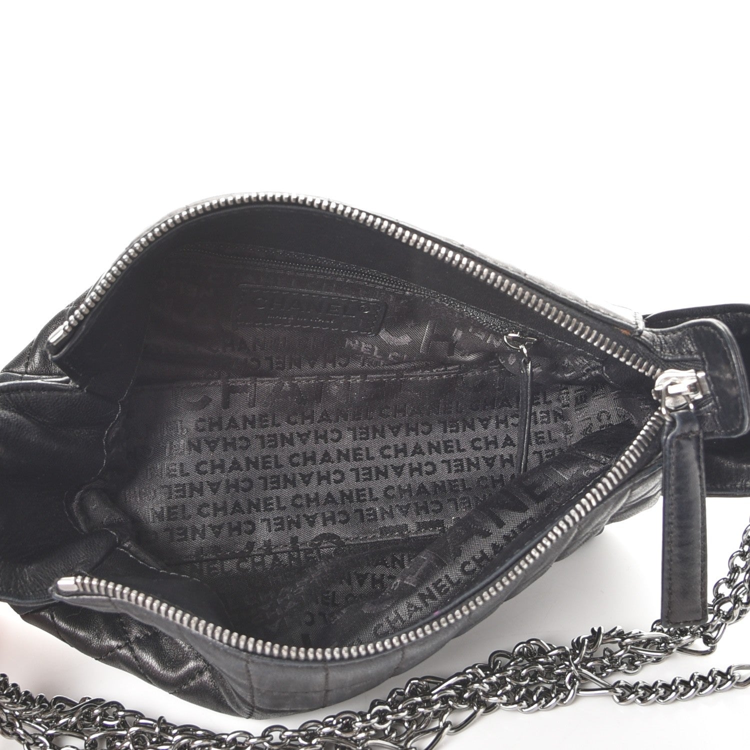 Chanel Lambskin Quilted Chocolate Bar Shoulder Bag Black 5 of 7