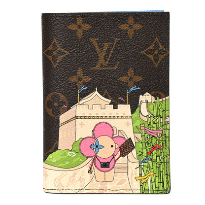 Louis Vuitton Monogram 2021 Christmas Animation China Passport Cover Myosotis Blue 1 of 12