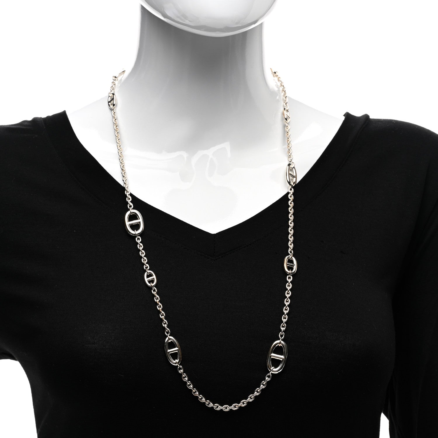 Hermes Sterling Silver Farandole Necklace 80 2 of 4