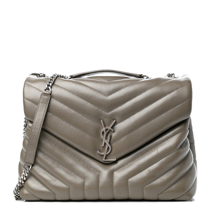 Saint Laurent Calfskin Y Quilted Monogram Medium Loulou Chain Satchel Faggio 1 of 9