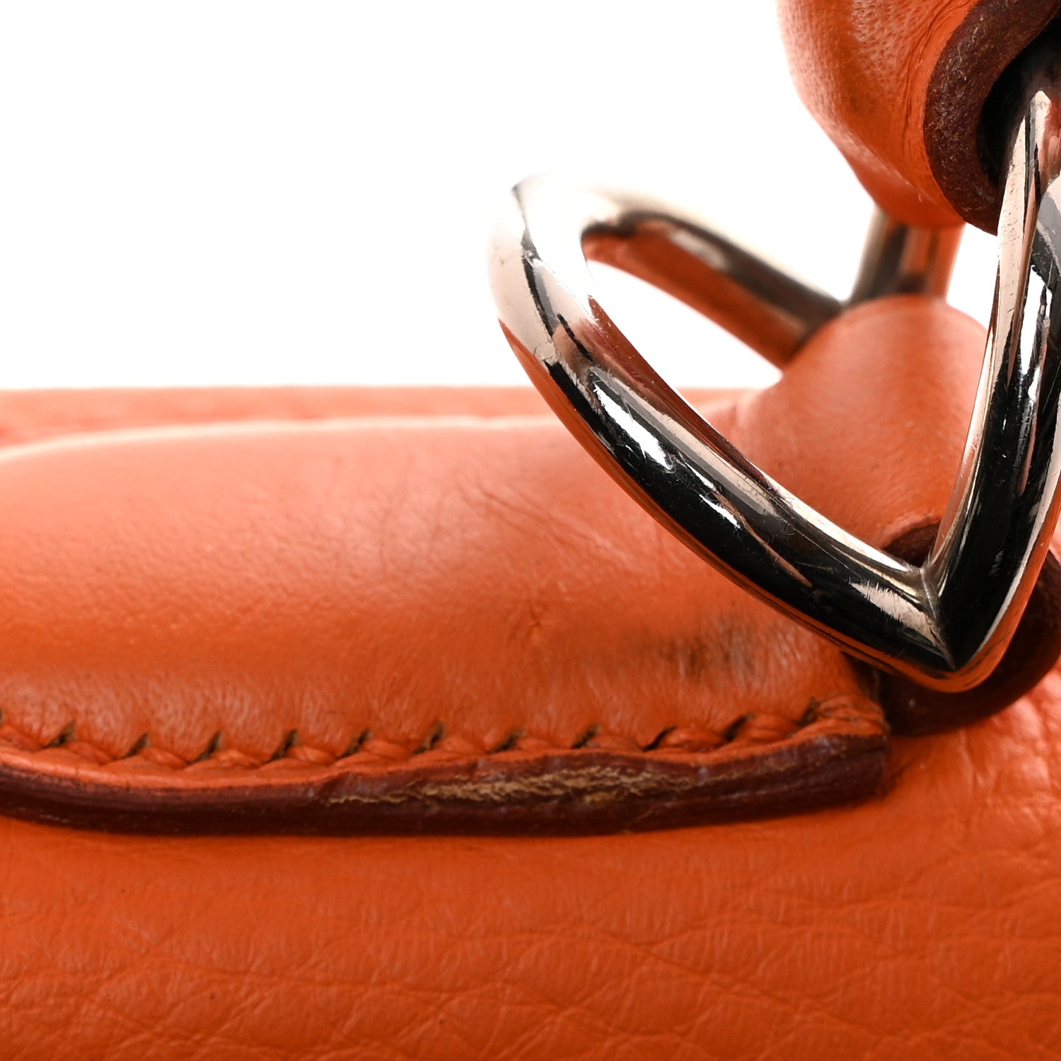 Hermes Taurillon Clemence Voyage Kelly 50 Orange 16 of 21