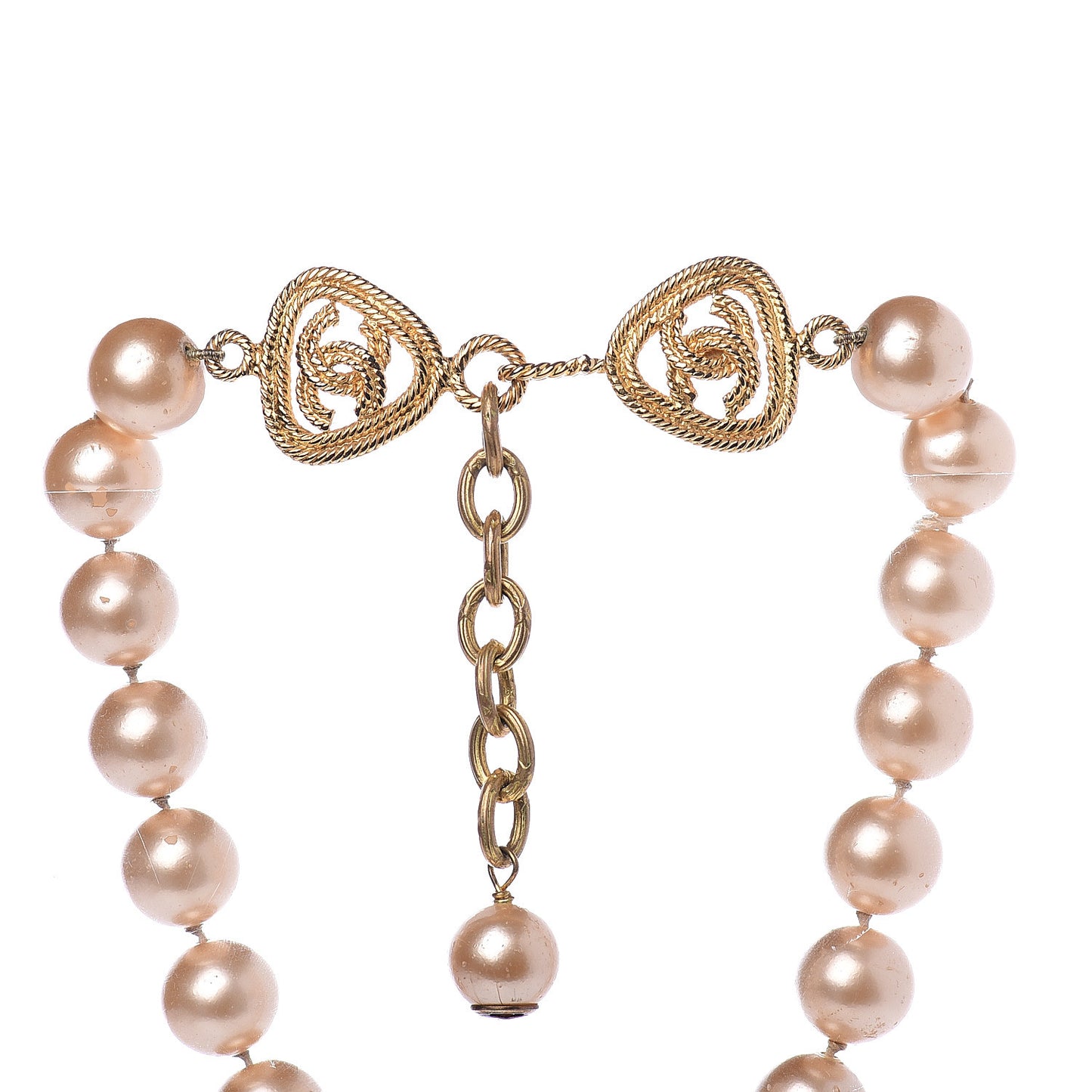 Pearl CC Necklace Gold