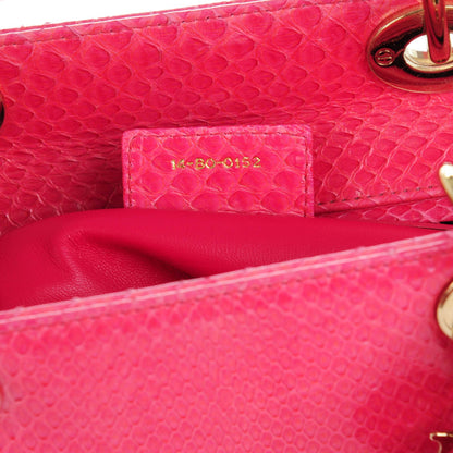 Christian Dior Python Large Lady Dior Fuchsia 7 of 9