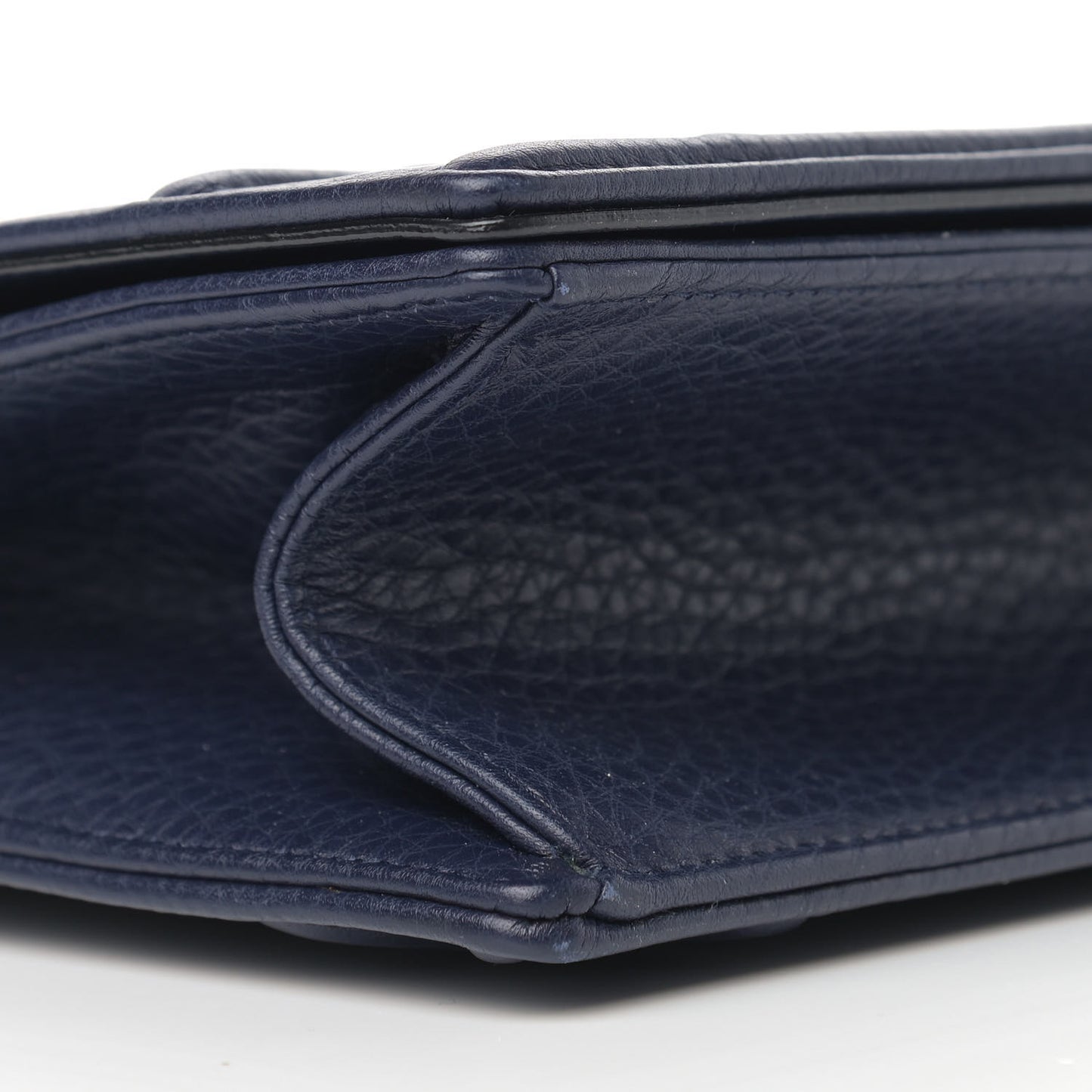 Grained Calfskin Medium Diorama Flap Bag Indigo Blue