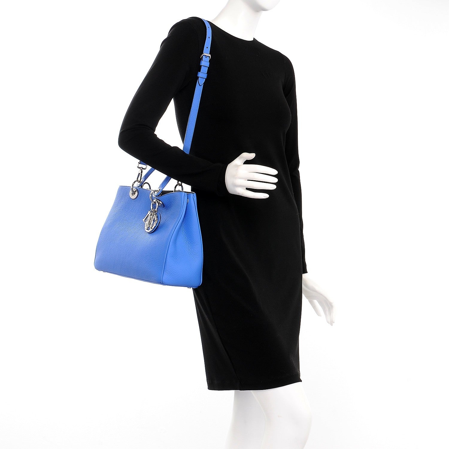 Christian Dior Bullcalf Medium Diorissimo Tote Blue 2 of 9