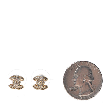 Chanel Crystal CC Earrings Gold 2 of 5