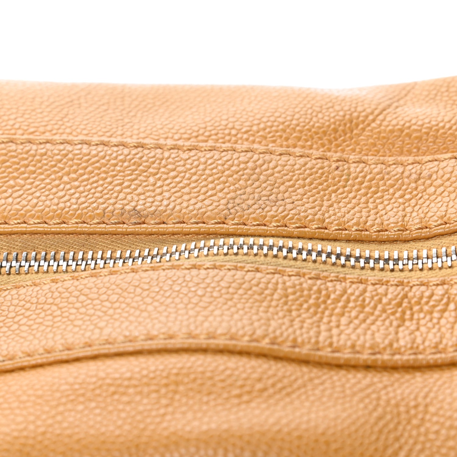 Chanel Caviar CC Wood Chain Hobo Maize 8 of 12