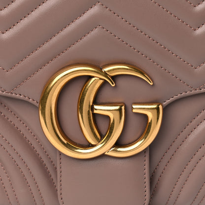 Gucci Calfskin Matelasse Large GG Marmont Shoulder Bag Porcelain Rose 7 of 8