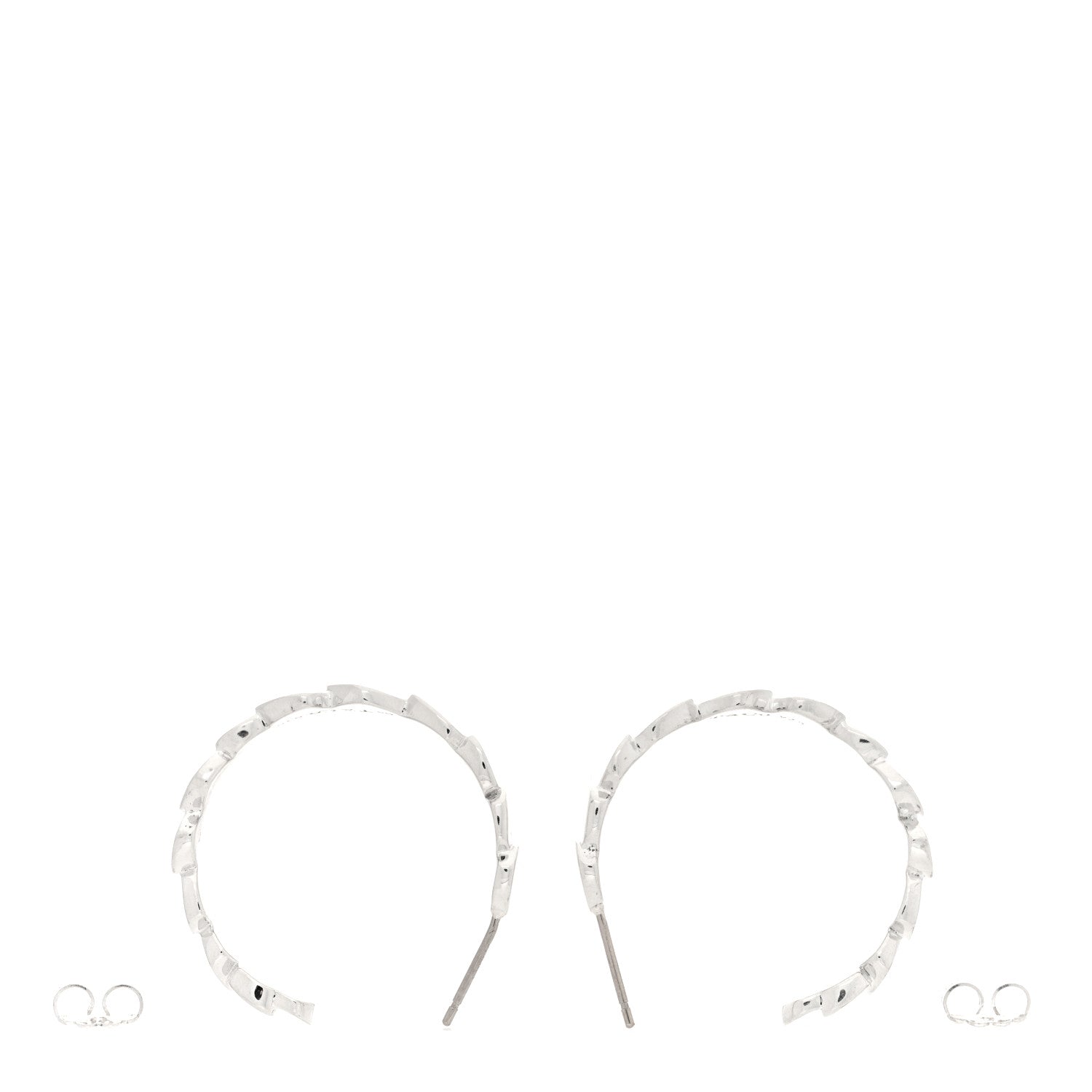 Tiffany Sterling Silver Paloma Picasso Modern Hearts Hoop Earrings 3 of 4