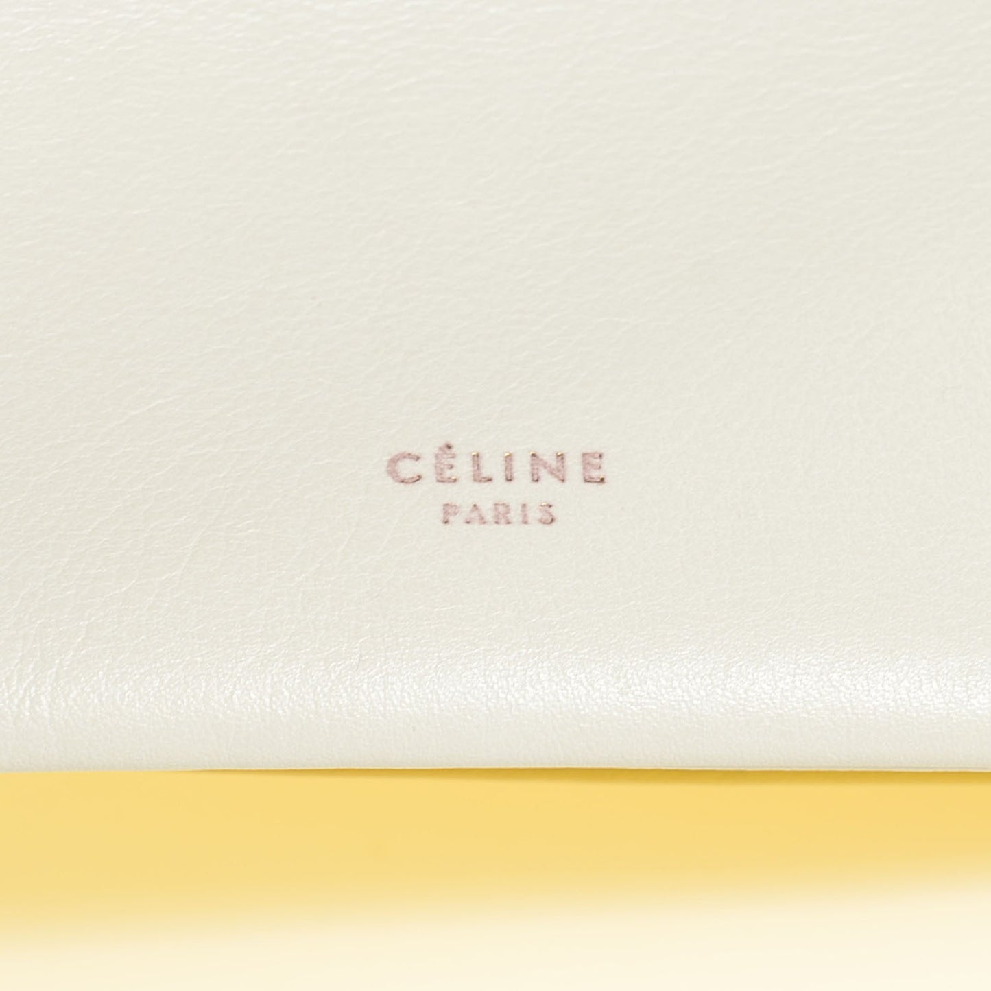 Calfskin Folded Cabas Yellow White