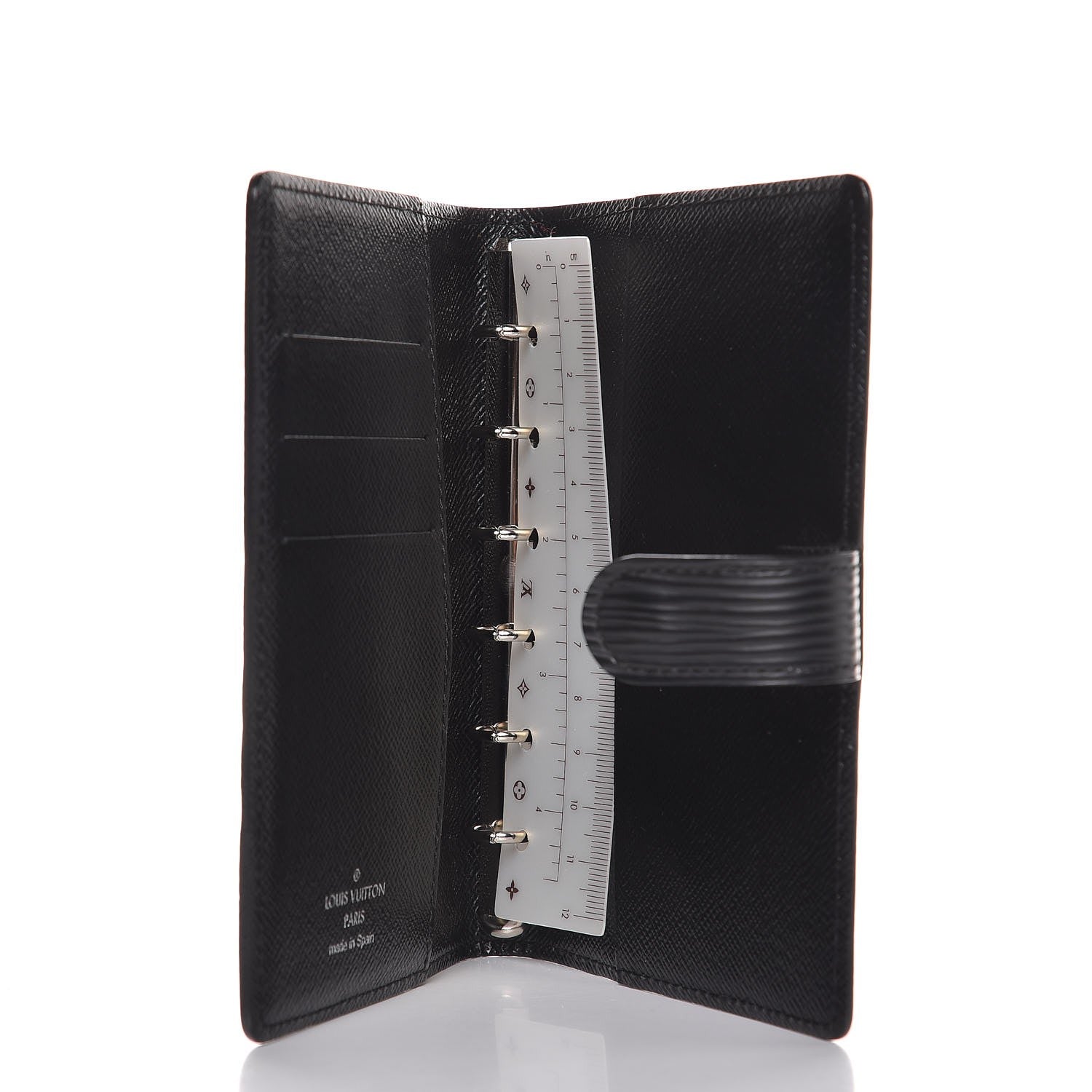 Louis Vuitton Epi Small Ring Agenda Cover Black 5 of 6