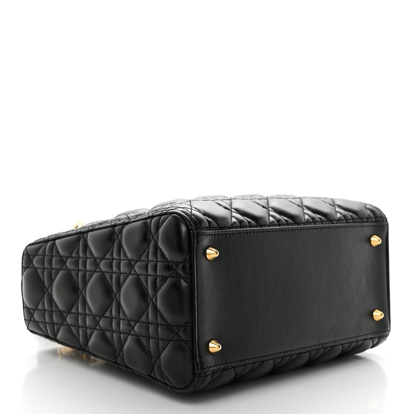 Lambskin Cannage Medium Lady Dior Black