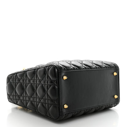 Christian Dior Lambskin Cannage Medium Lady Dior Black 4 of 11