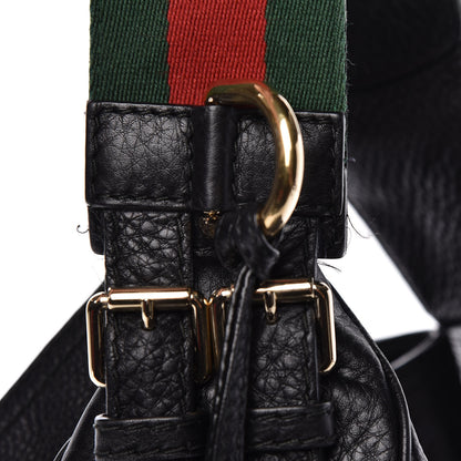 Gucci Pebbled Calfskin Medium Heritage Shoulder Bag Black 11 of 19