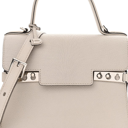Delvaux Crispy Calfskin Mini Tempete Satchel Light Grey 8 of 10