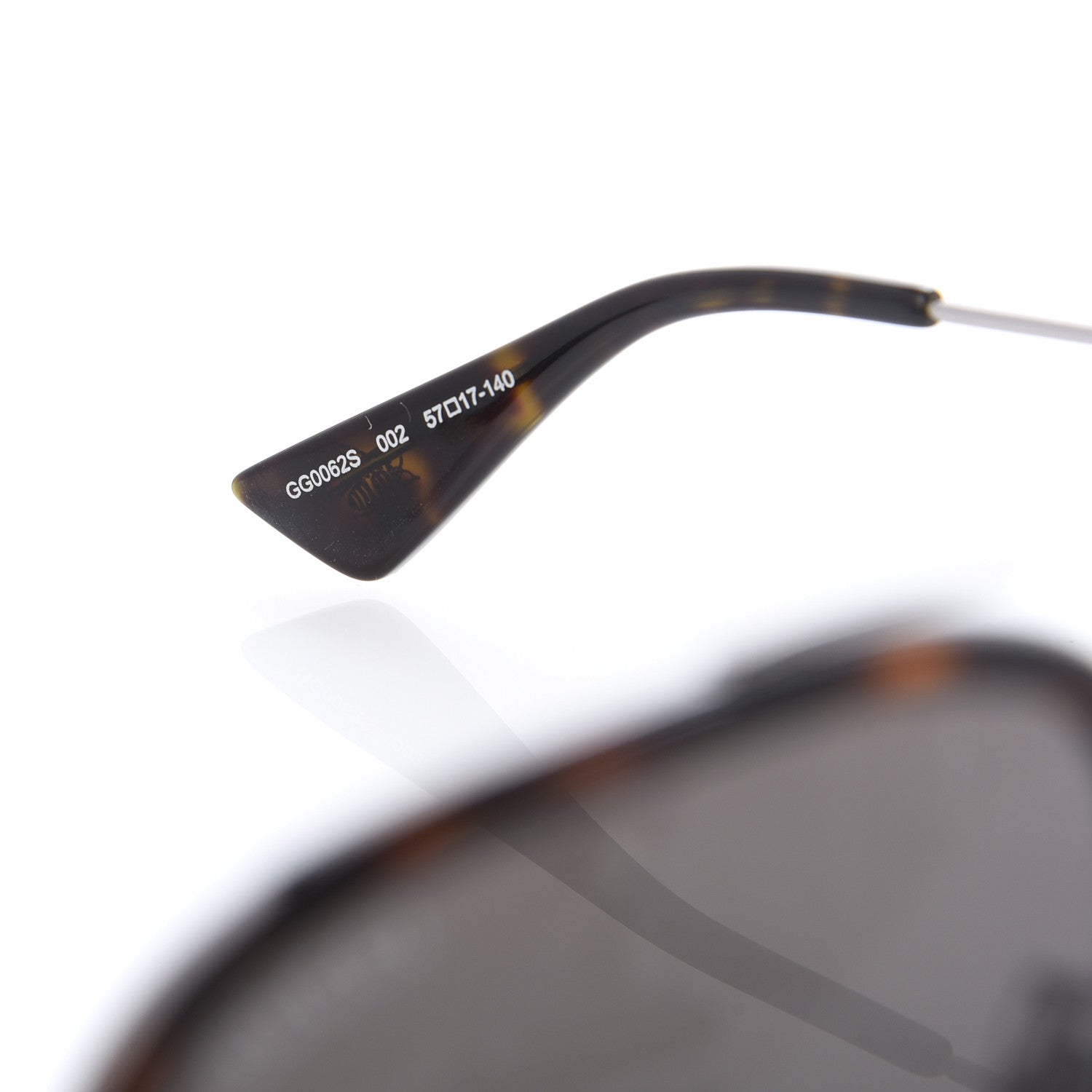 Gucci Aviator Sunglasses GG0062S Tortoise 6 of 8