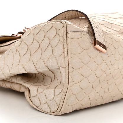 Mulberry Silky Snake Print Oversized Alexa Pebbled Beige 9 of 13