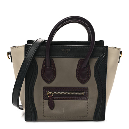 Celine Smooth Drummed Calfskin Nano Tri-Color Luggage Khaki 1 of 13