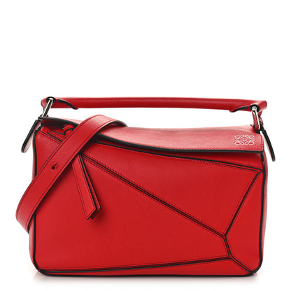Loewe Calfskin Small Puzzle Bag Scarlet 1 of 8
