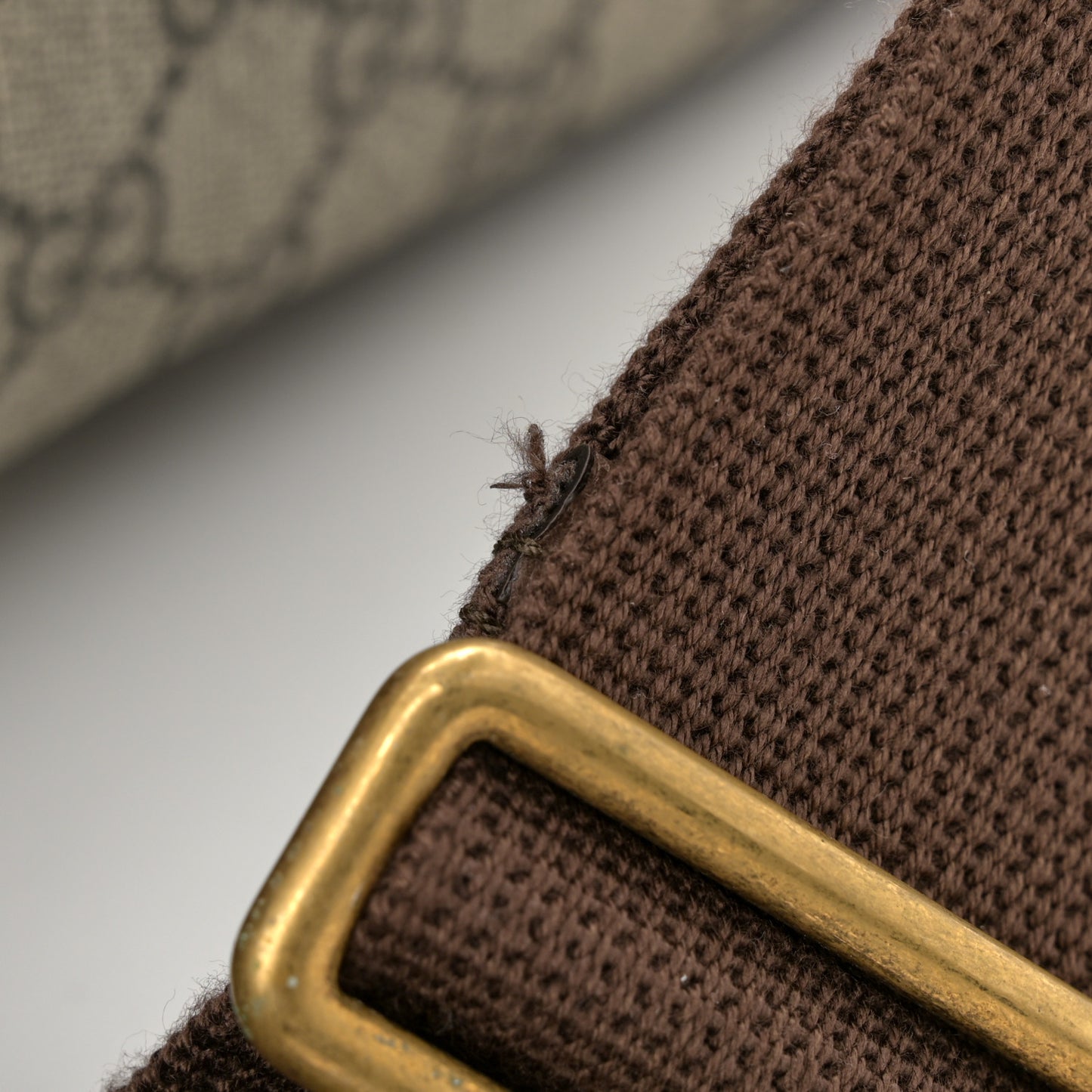 Soft GG Supreme Monogram Textured Dollar Calfskin Web Large Ophidia Carry-On Duffle Bag Beige Ebony New Acero