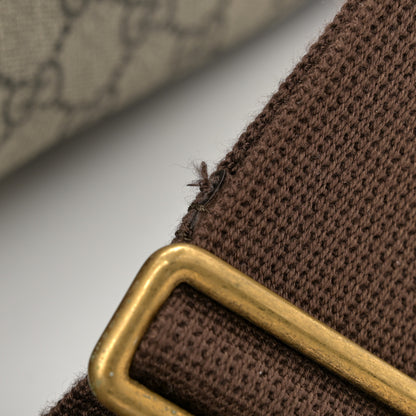 Gucci Soft GG Supreme Monogram Textured Dollar Calfskin Web Large Ophidia Carry-On Duffle Bag Beige Ebony New Acero 14 of 14