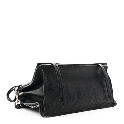 Prada Glace Calfskin Studded Etiquette Flap Black 4 of 10