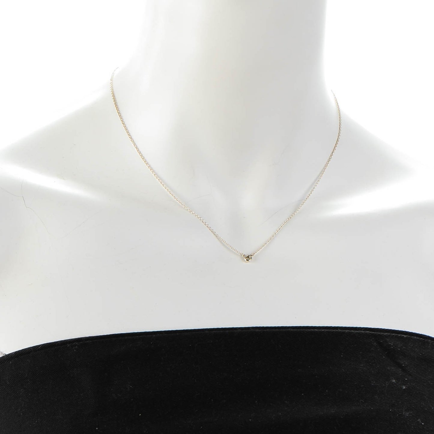 Sterling Silver Diamond .05ct Elsa Peretti Diamonds by the Yard Pendant Necklace