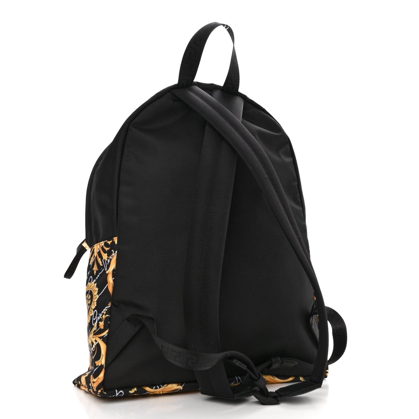 Nylon Barocco Signature Print Backpack Black