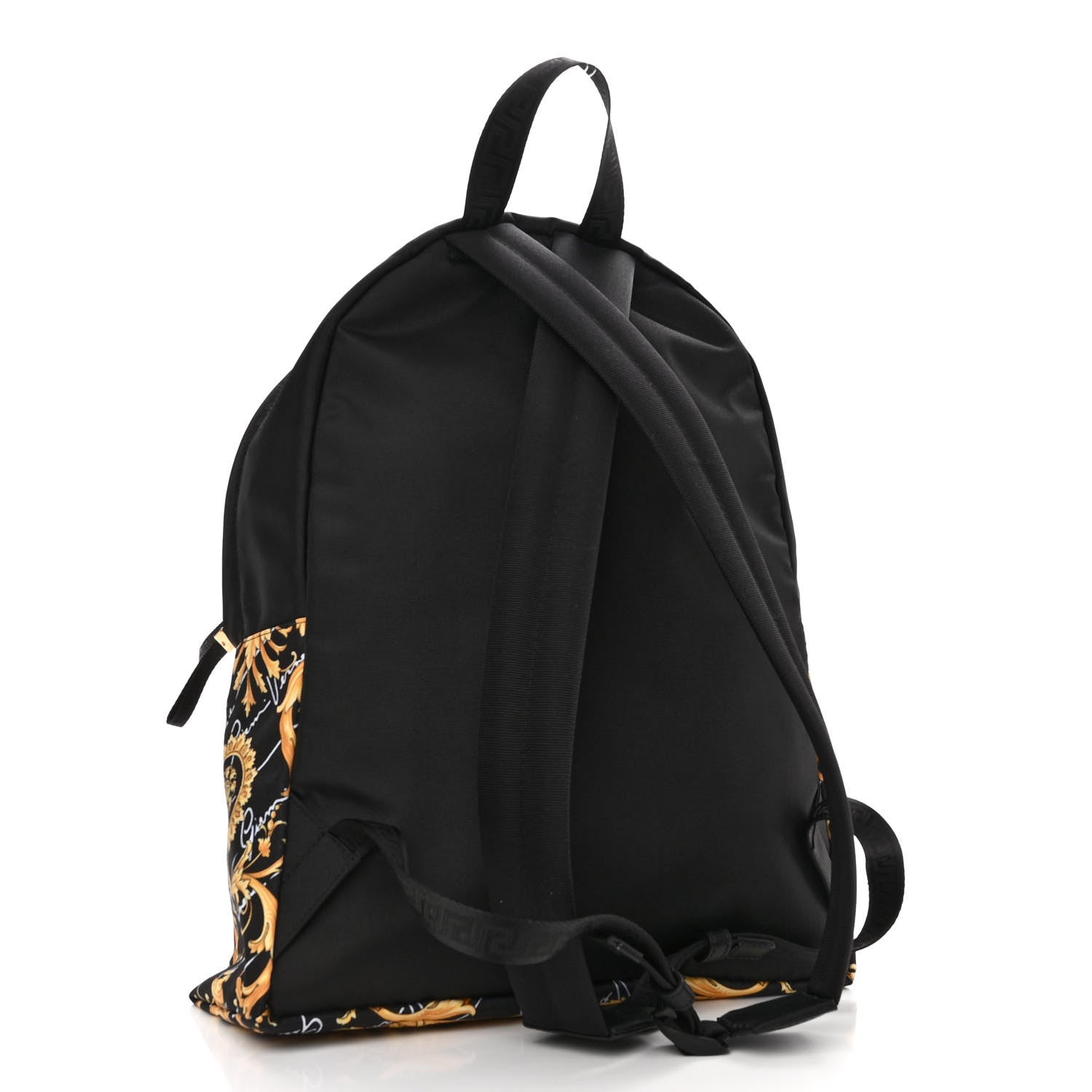 Versace Nylon Barocco Signature Print Backpack Black 3 of 9