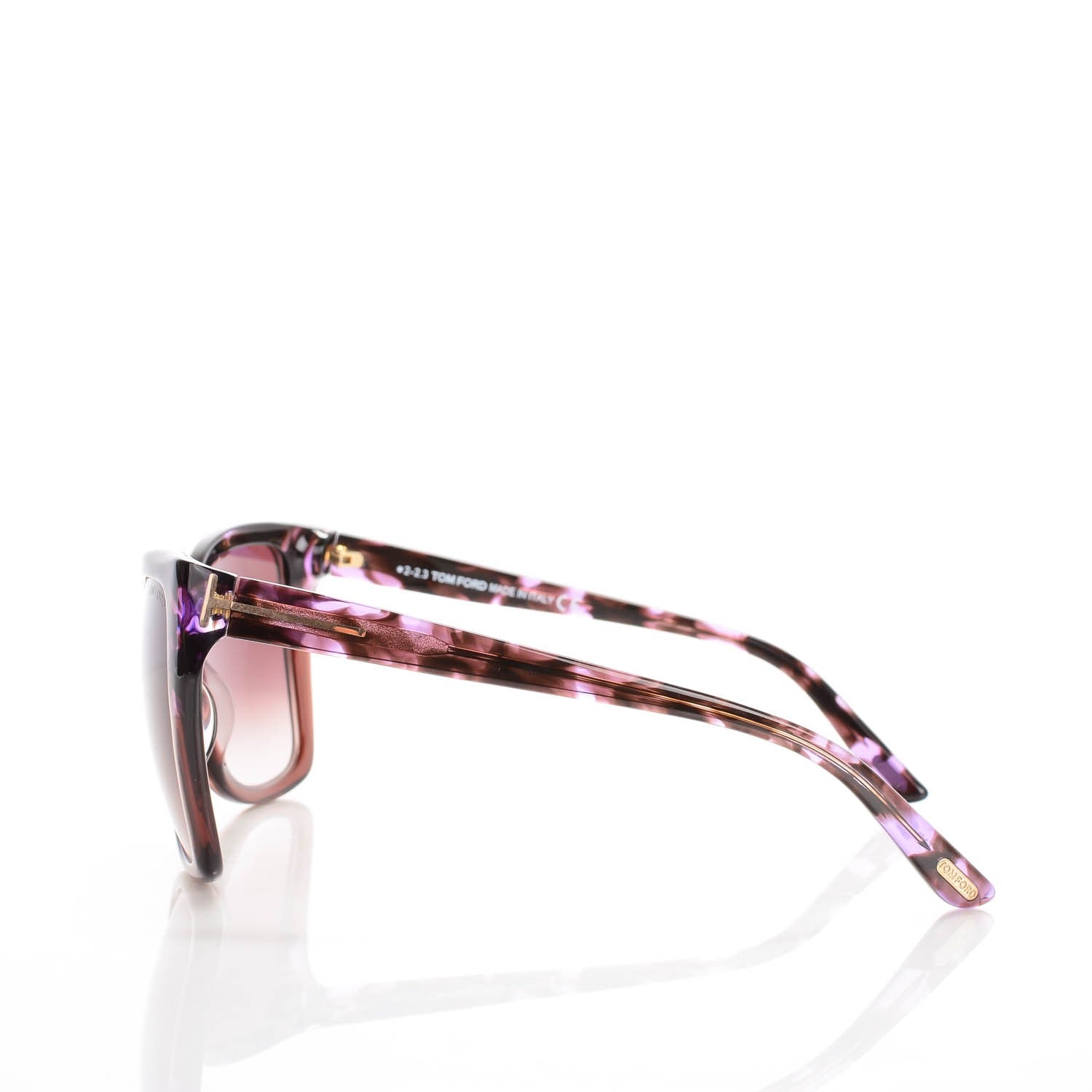 Tom Ford Carli Oversize Square Cateye Sunglasses TF295 Violet Havana 2 of 7