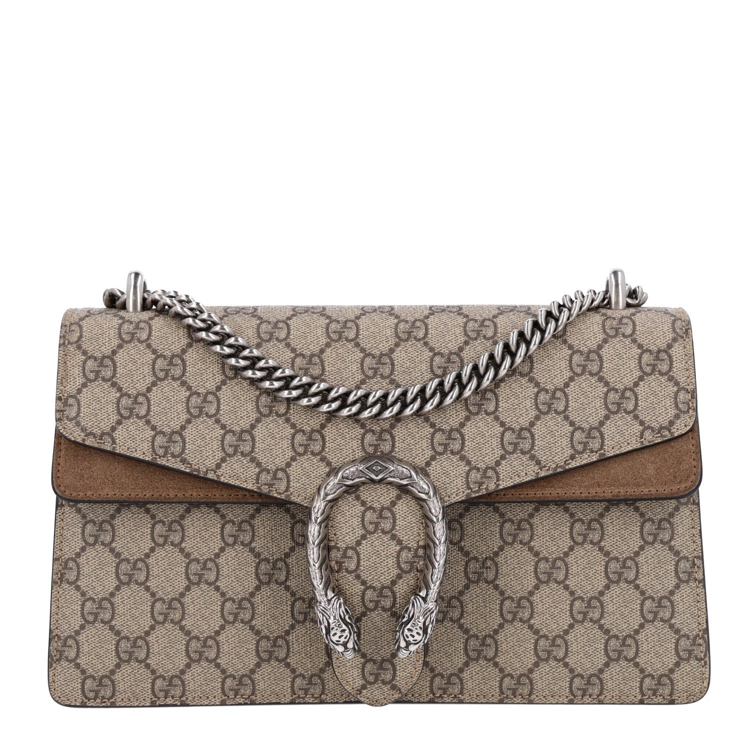 Gucci GG Supreme Monogram Small Dionysus Shoulder Bag Taupe 1 of 10
