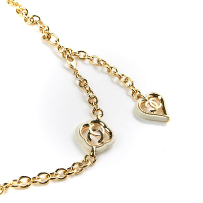 Chanel Enamel CC Fancy Chain Belt 80 Golden White 3 of 4
