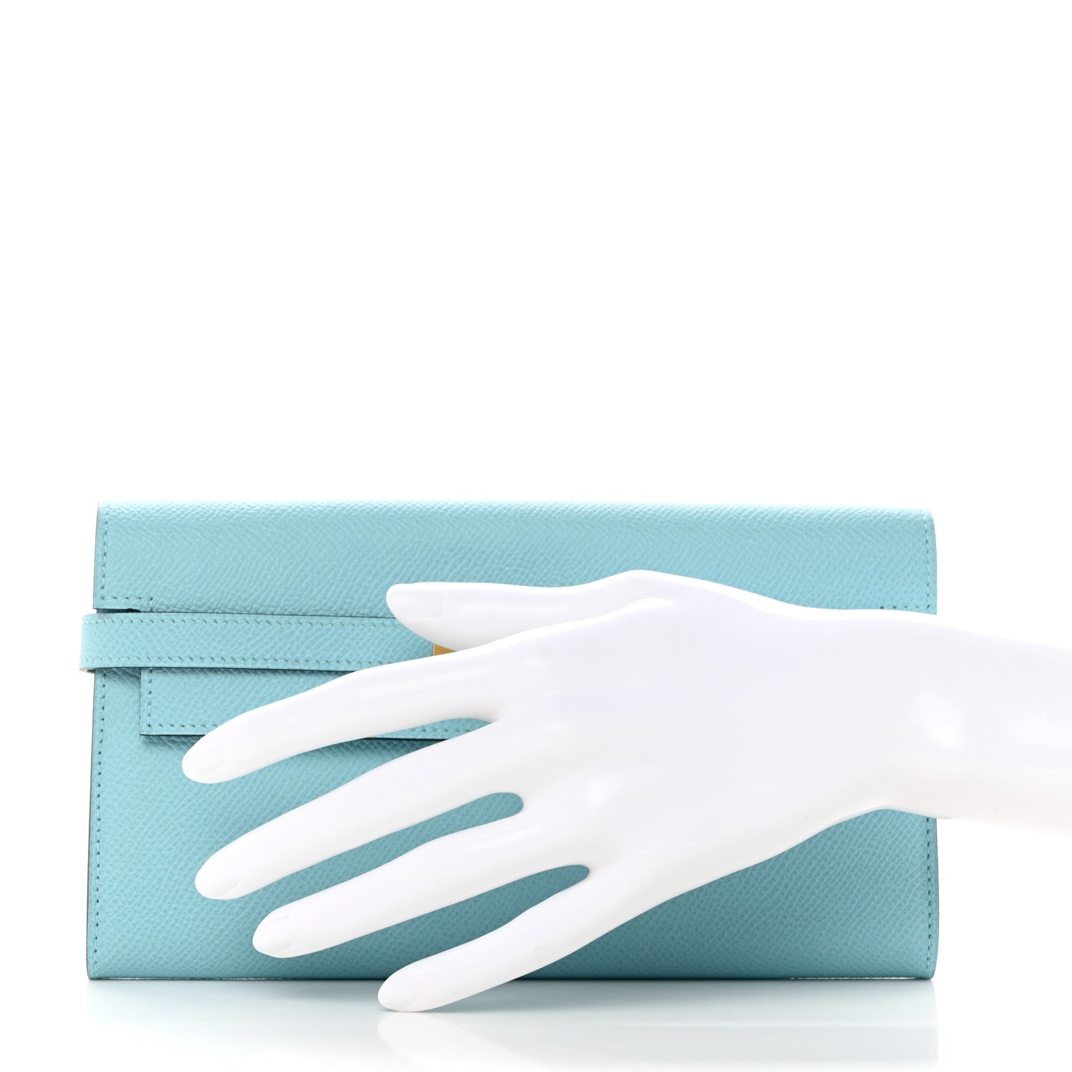 Hermes Epsom Kelly Longue Wallet Bleu Saint Cyr 2 of 9