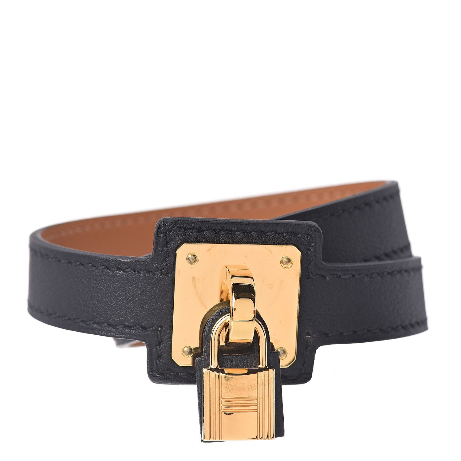 Hermes Swift O'Kelly Double Tour Bracelet T3 Black 1 of 5