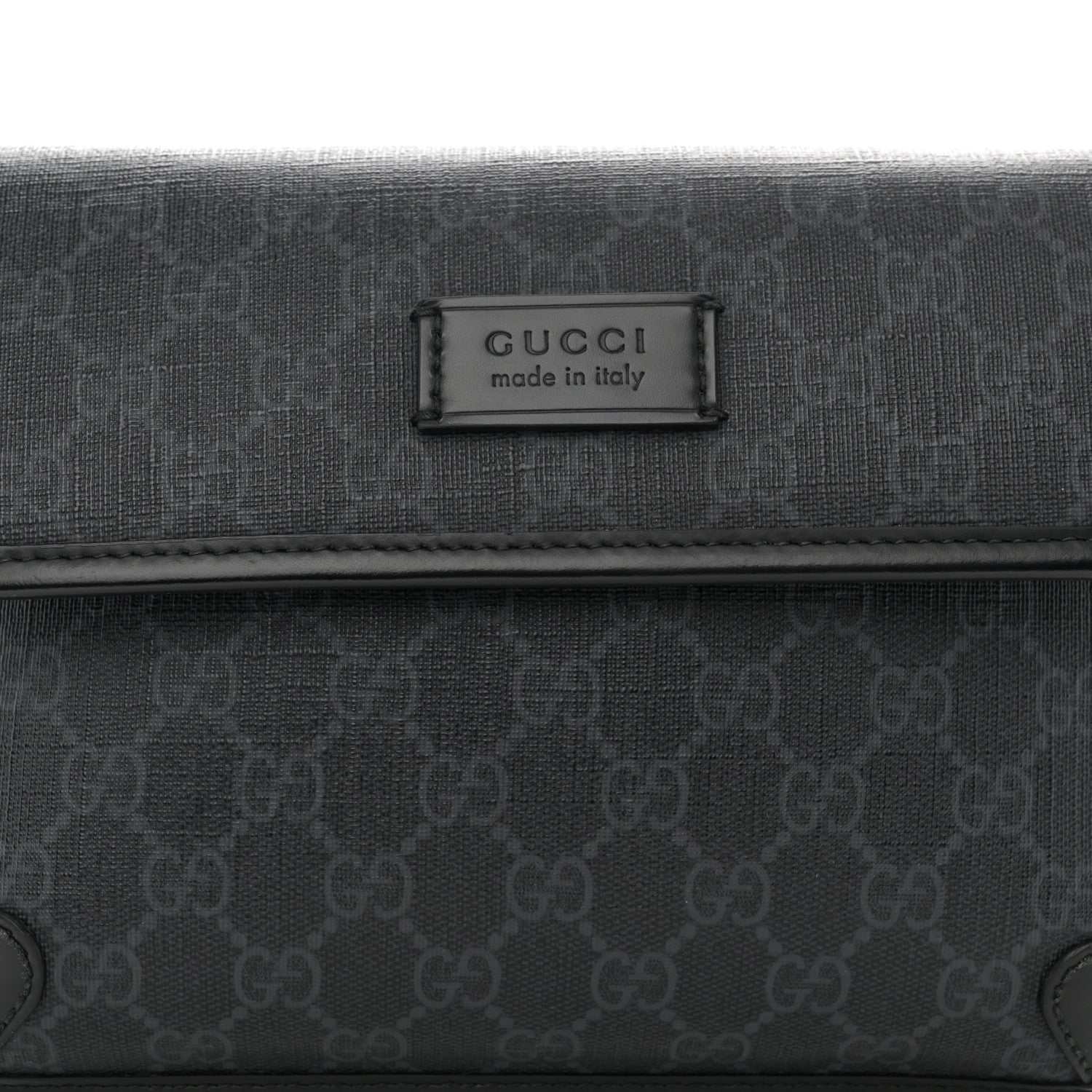 Gucci GG Supreme Monogram Web Slim Belt Bag Black Grey 8 of 11