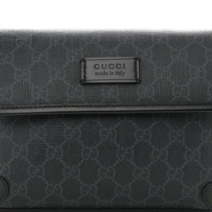 Gucci GG Supreme Monogram Web Slim Belt Bag Black Grey 8 of 11