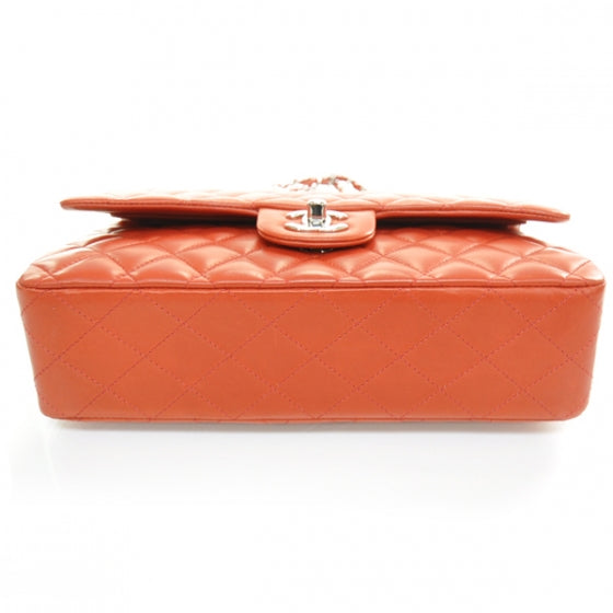 Lambskin Medium Double Flap Red 12C