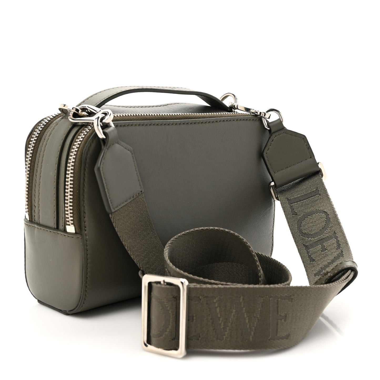 Satin Calfskin Mini Camera Bag Olive Green