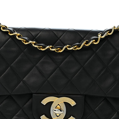 Chanel Lambskin Quilted XL Jumbo Single Flap Black 9 of 14