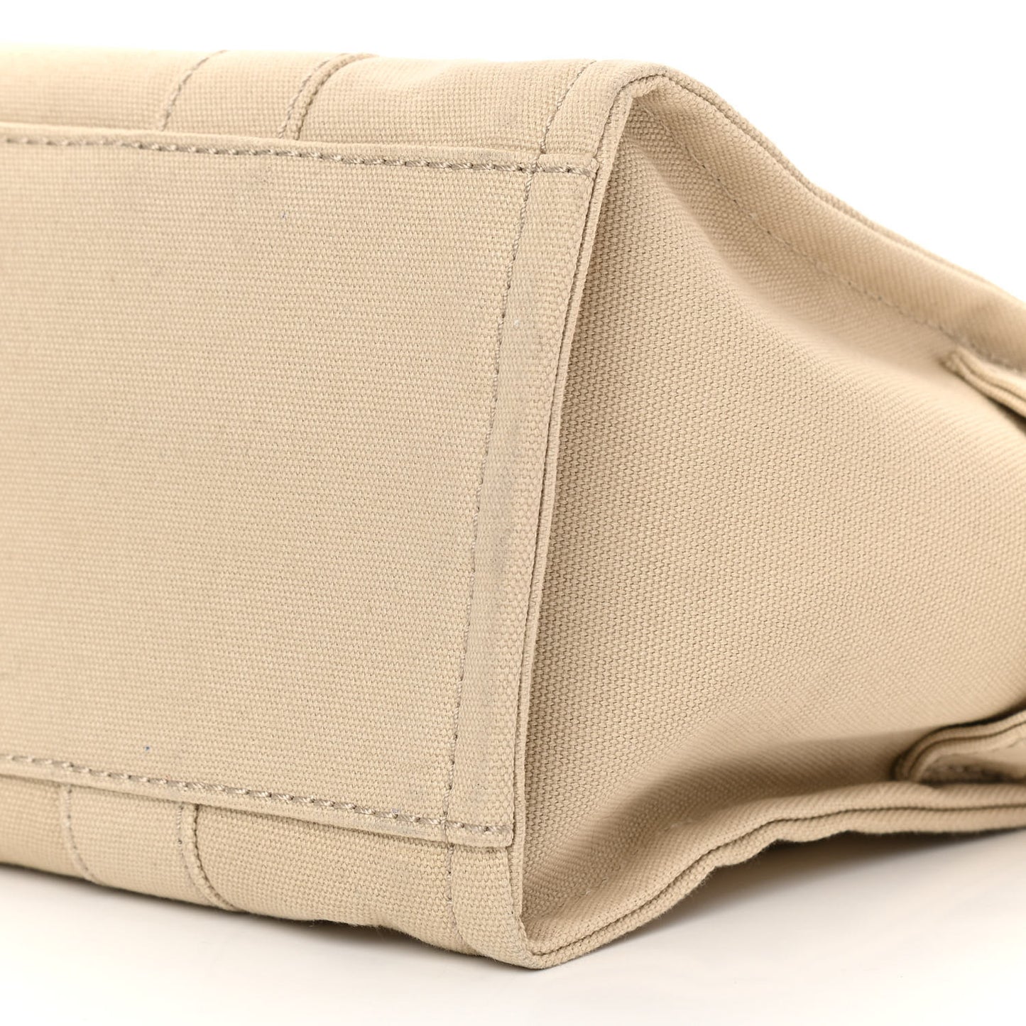 Cotton Canvas Medium The Traveler Tote Bag Beige